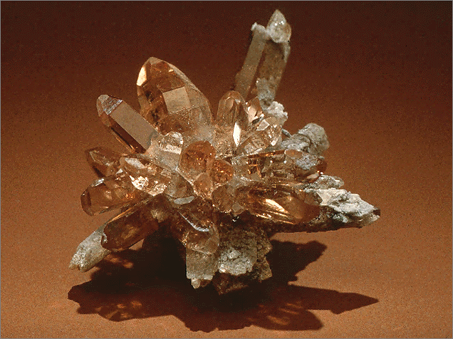 A Sherry-Colored Topaz Crystal Spray