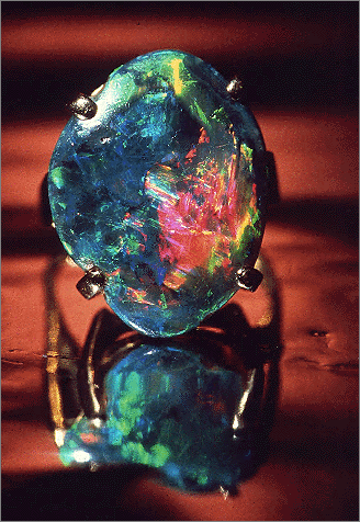 Black Opal With Brilliant Vivid Colors