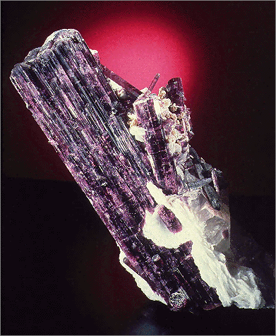 A Large Purple Rubellite Crystal