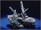 A Spectacular Metallic Stibnite Crystal Cluster